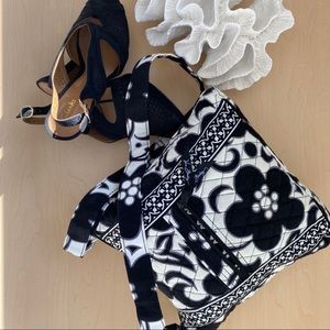Vera Bradley Quilted Black & White Crossbody Bag